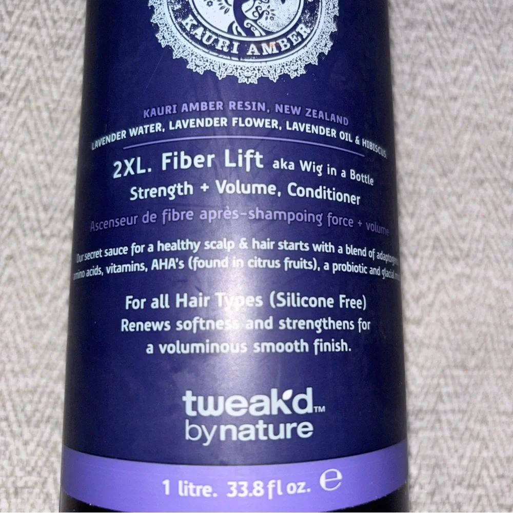 Tweak'd by Nature NEW Lavender Rain Supersize 2XL Fiber Lift Conditioner 33.8oz